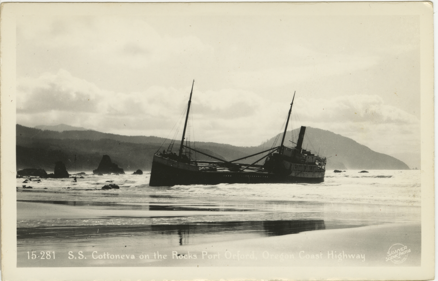 SS Cottoneva on the Rocks Port Orford - Sawyers