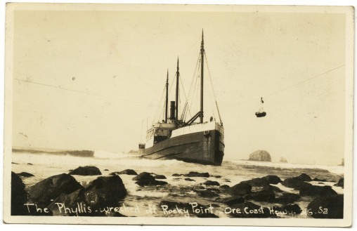 The Phyllis - wrecked off Rocky Point - Ore Coast Highway