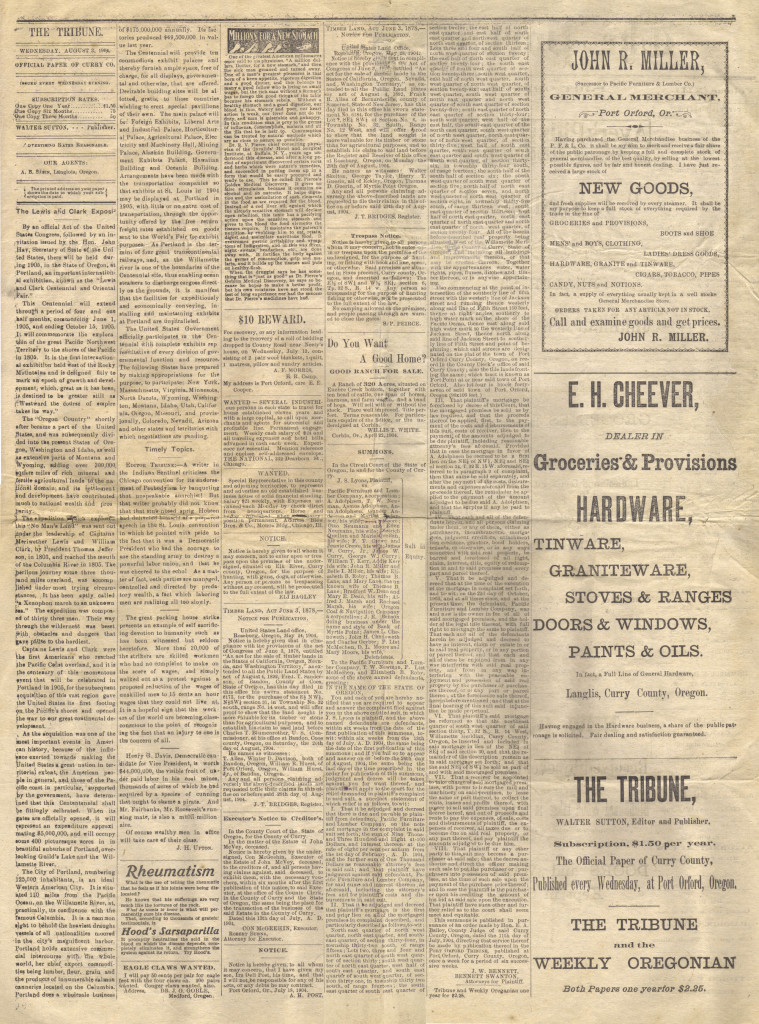 1904 Port Orford Tribune - Page 2