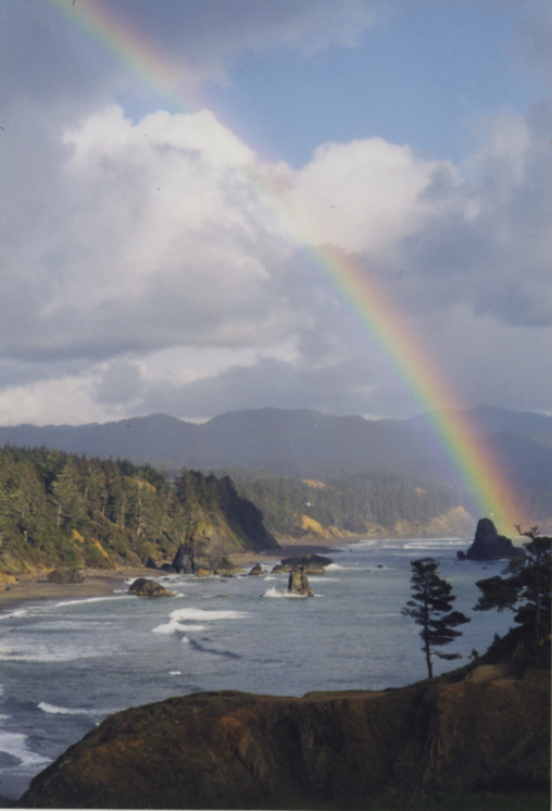Rainbows Over Port Orford by Alan Mitchell