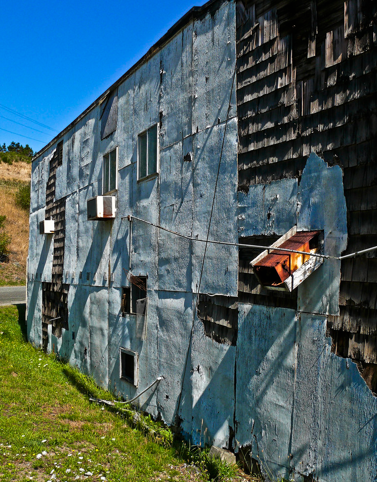 Old commercial building at the port of Port Orford.