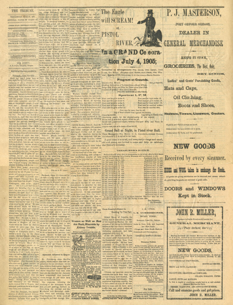 1905 Port Orford Tribune - Page Two