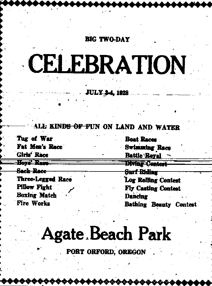 1928 4th of July Celebration
Douglas and Walter McGill  did  the construction work
at the park
